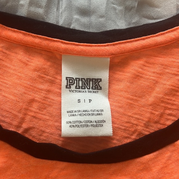 EUC Halloween orange tank by PINK. “Here for the boos” - Picture 3 of 4